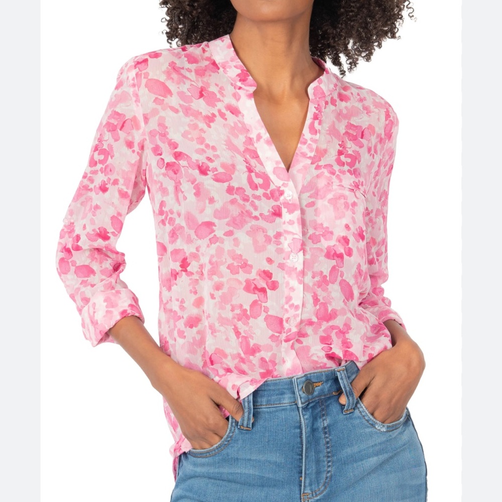 Kut from the Kloth,  Jasmine Blouse in Cuneo Rosette Medium
